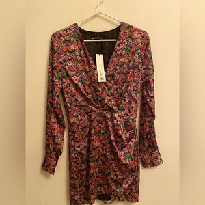 Zara Floral Mini Summer Dress